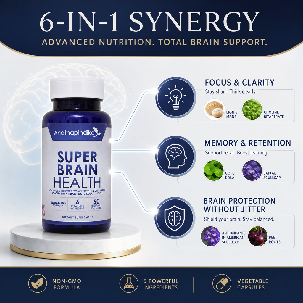 Super Brain Health, 6-in-1 Nootropic Supplement
