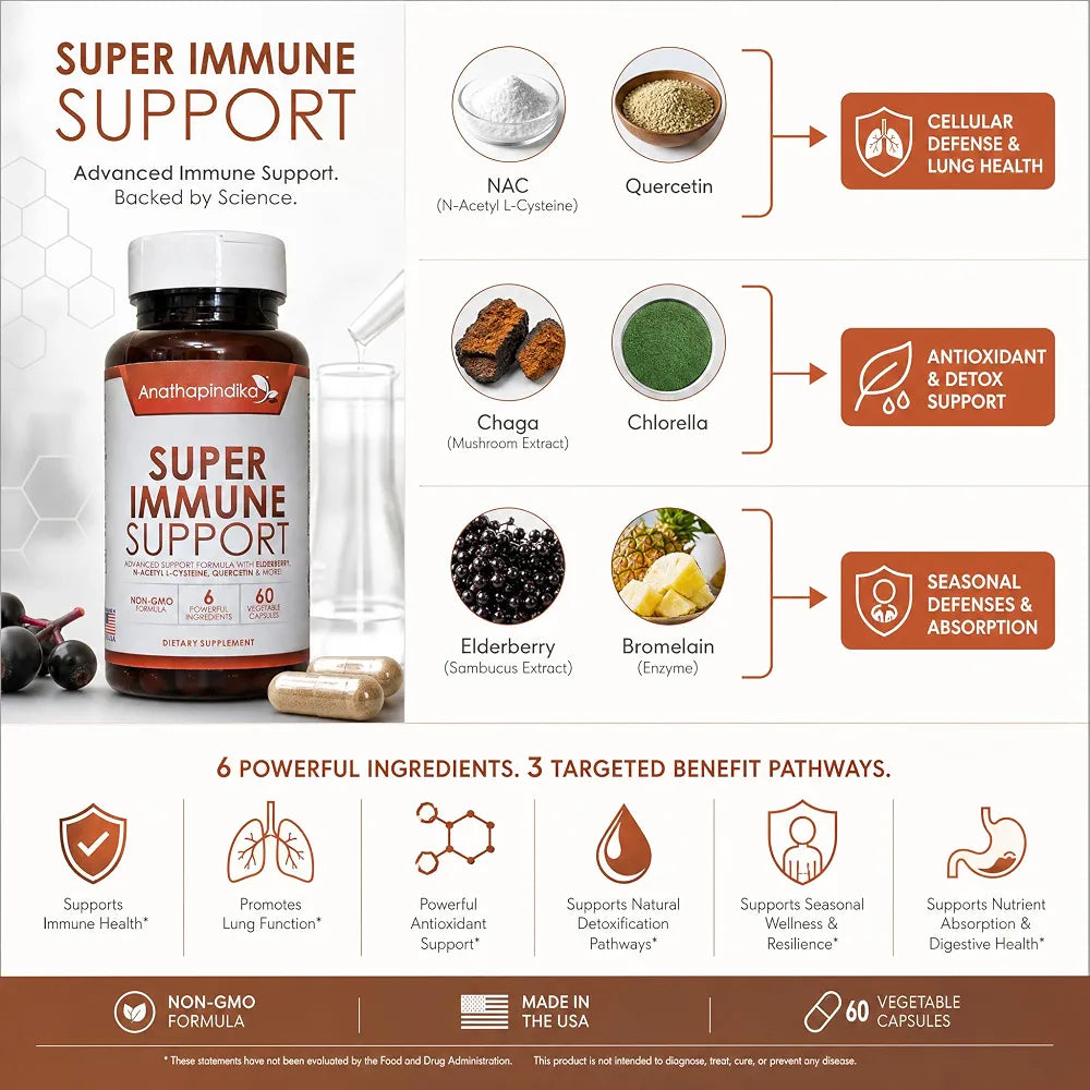 [Super Health Trio] Anathapindika Super Immune Support + Super Brain Health + Super System Booster